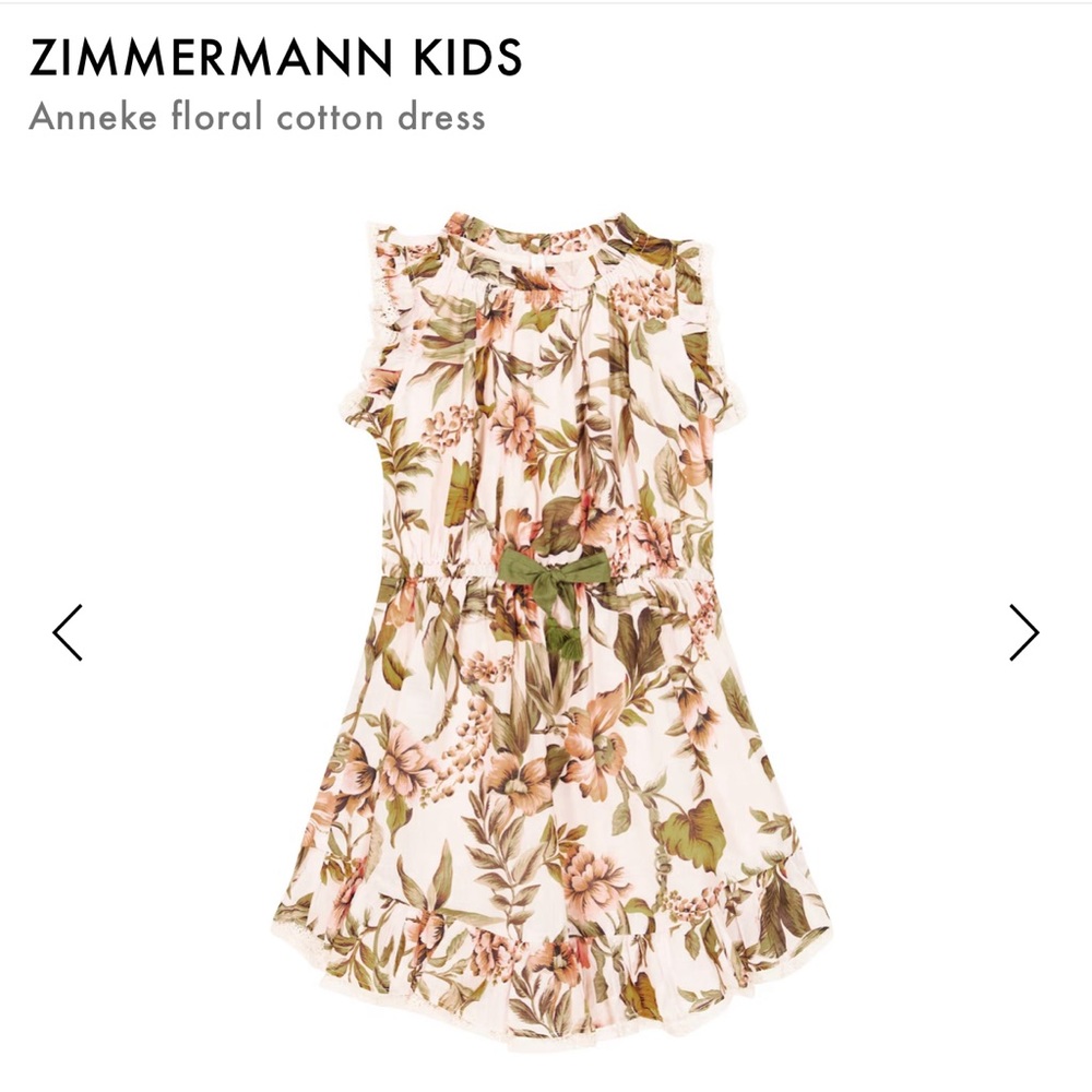 Zimmermann Kids Girls Anneke Flip Dress in Iris Floral